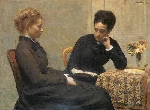 Henri Fantin-Latour The Reading oil painting image